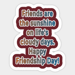 Sunshine of Friendship: Celebrating Friendship Day Sticker